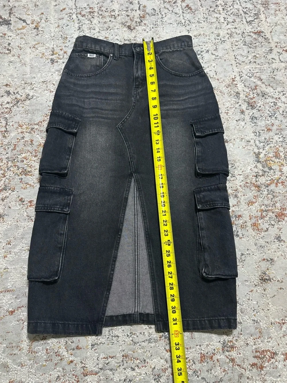 The Ragged Priest Combat Soda Midi Skirt size 4 black/gray